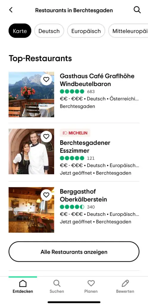 Abbildung App TripAdvisor