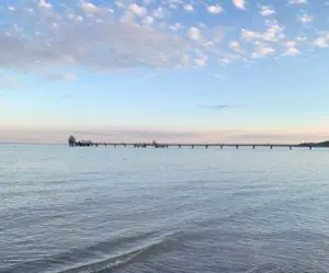 Blick auf die Ostsee im Winter